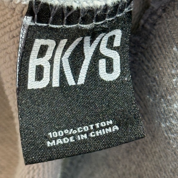 BKYS Gray and White Hooded sweatshirt Sz S Unisex - Picture 7 of 8